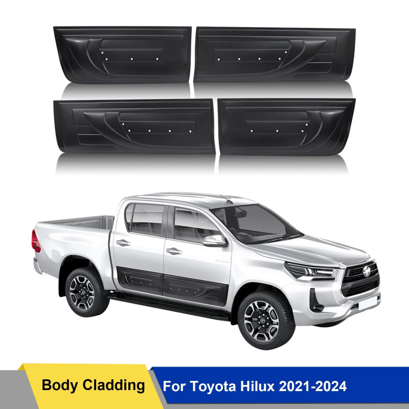 4pcs/set Car Body Cladding Side Door Guard For Toyota Hilux 2021 2022 ...