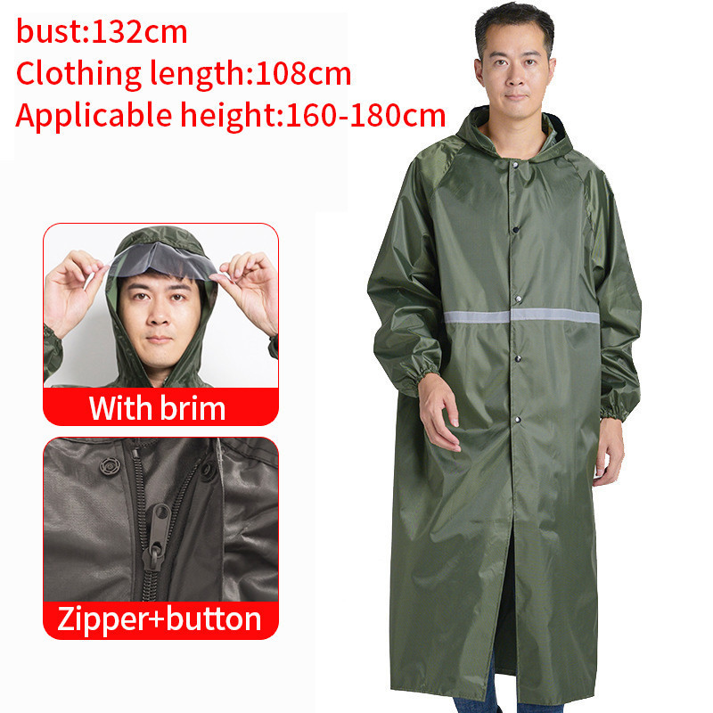 Raincoat Men Women Full Body Waterproof Rainsuit Motorcycle Long ...