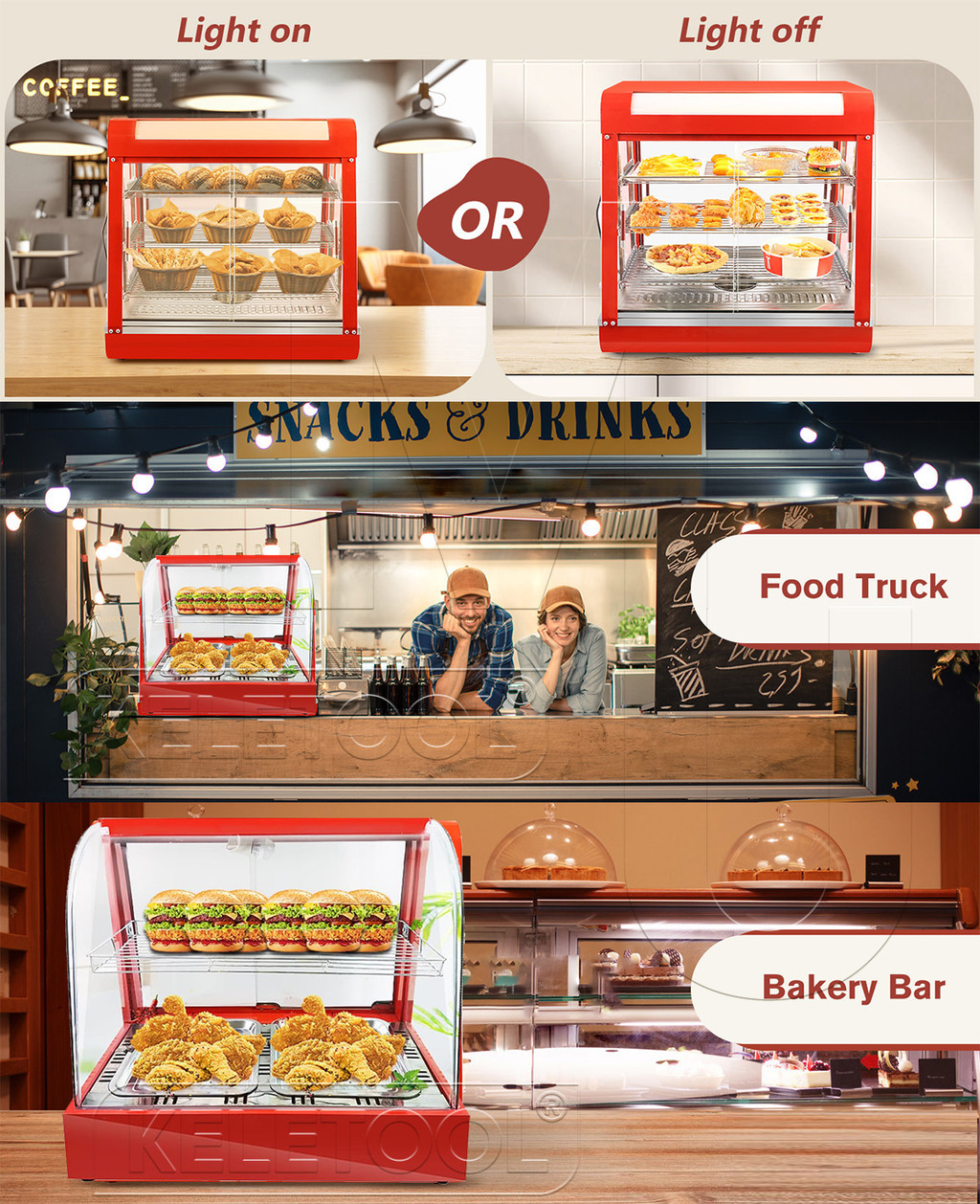 Food Display Warmer Commercial Use Display Warmer Showcase Stainless ...