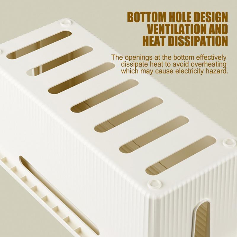 Cable Storage Box with Wooden Lid Multi-Purpose Plug Socket Dust Safety ...