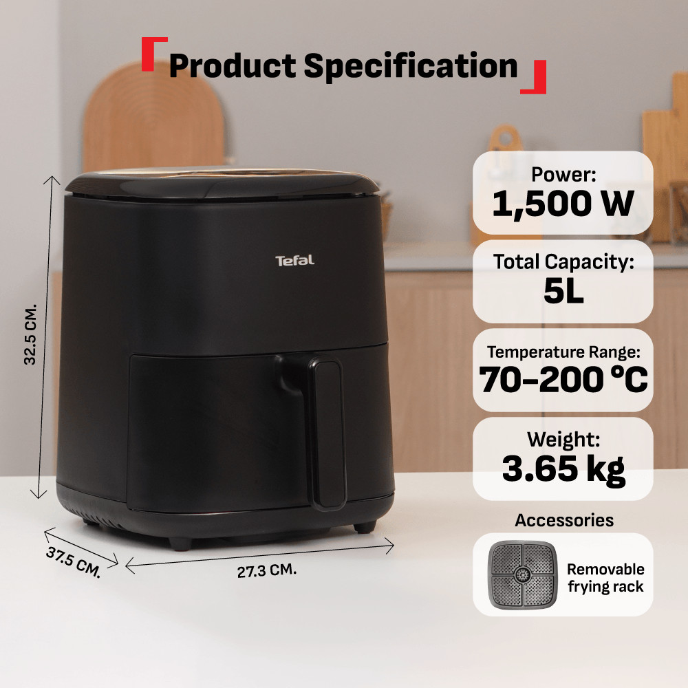 TEFAL EY2458 Easy Fry Max Digital Air Fryer 5L | Shopee Malaysia