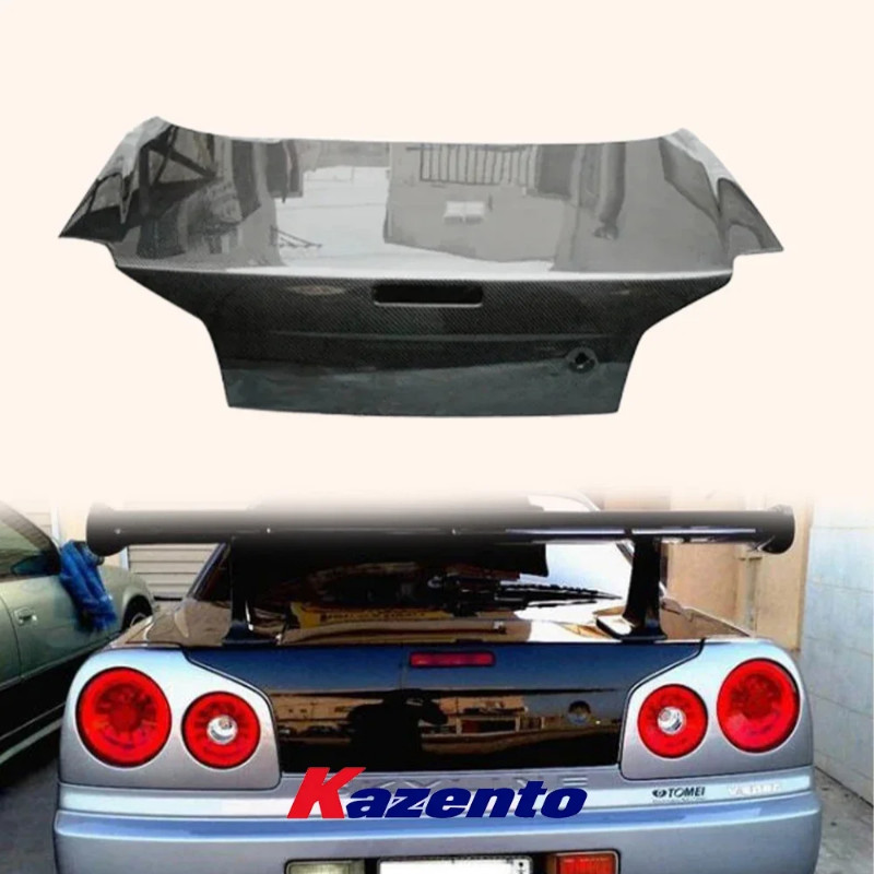 For Nissan Skyline R34 GTR GTT OE Style Rear Trunk Boot Lid Carbon Body ...