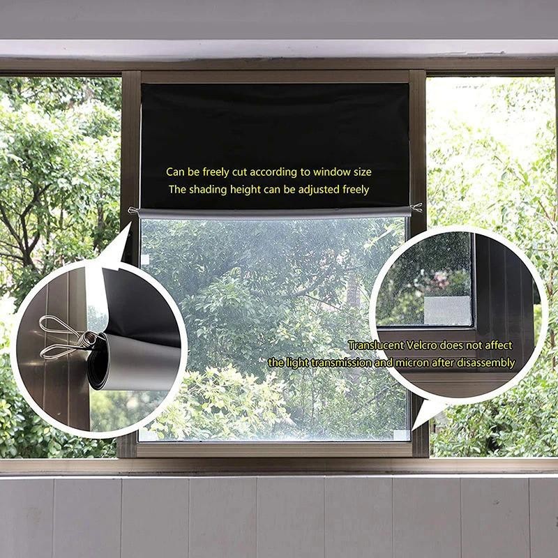 Removable Blackout Curtain Portable Travel Curtain Dark Window Film ...