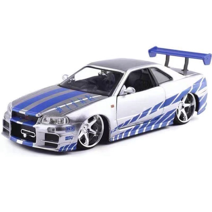 JADA JADA 1 24 Speed and Passion Japanese Skyline GTR-R34 Alloy Car ...