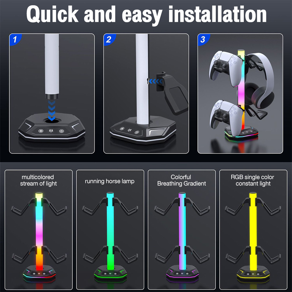 Multi-Platform Game Controller Headset Stand for PS5/PS4/Xbox/Switch ...