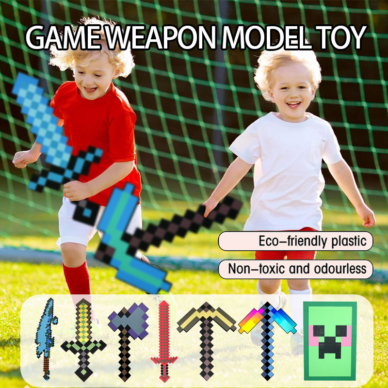 11 Popular Cosplay Games Minecraft Eva Foam Diamond Pickaxe Axe Gun ...