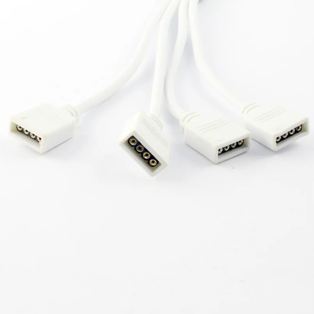 4PIN RGB Splitter Cable Connector Lighting Connector Wire 1 To 2 3 4 ...