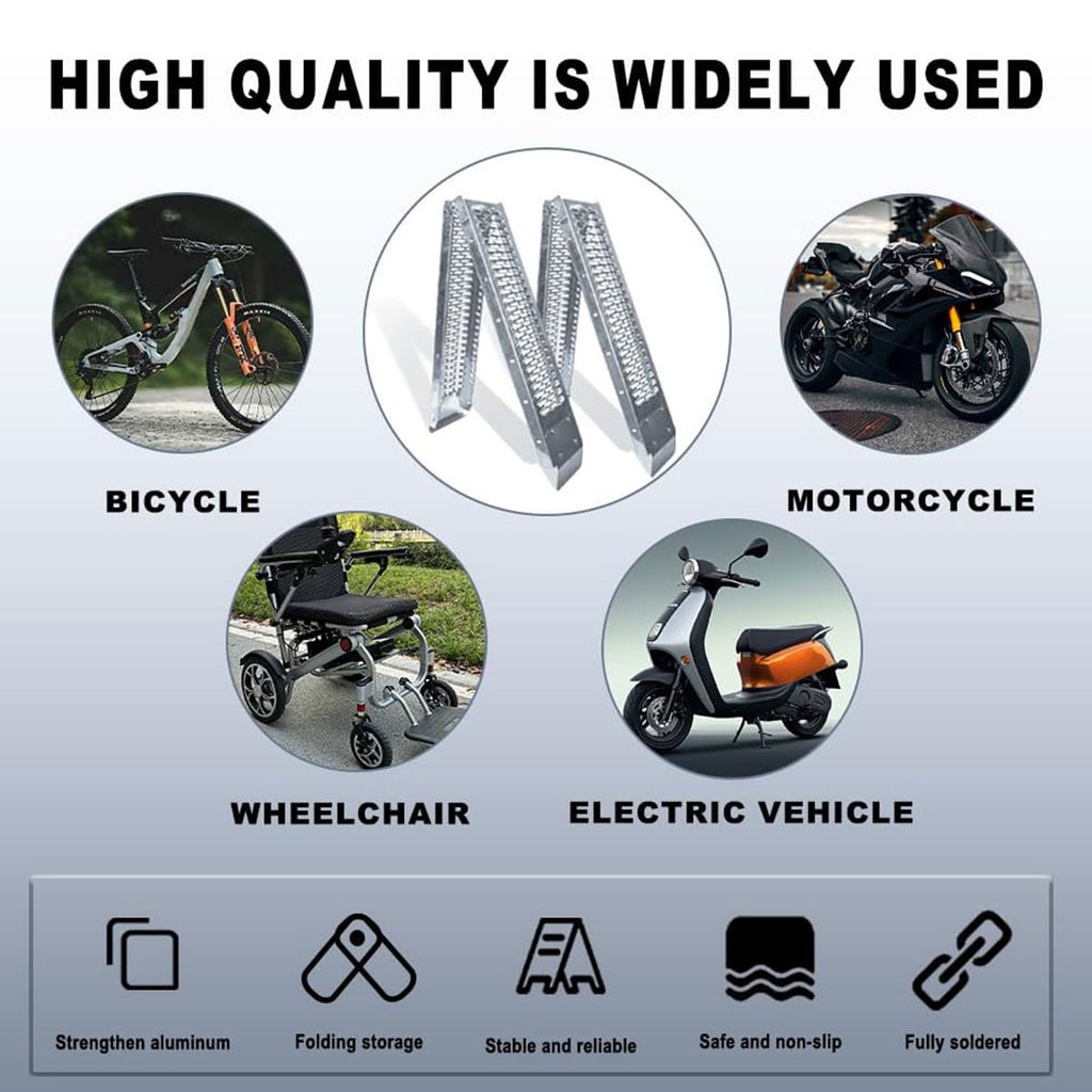 COD🔥Aluminum Ramp Foldable Ladder Bike Motorcycle Tangga Motor Folding ...