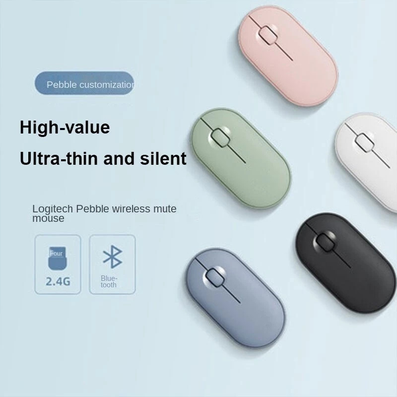 saleLogitech M350 Pebble Wireless Mouse - Slim Silent Bluetooth & USB 2 ...