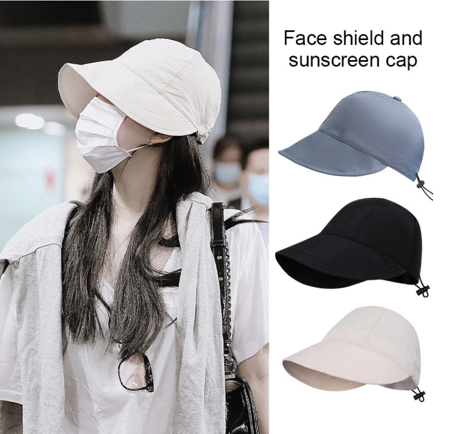 Women Sun-Hat Sunproof UV Hat Foldable Adjustable Cap Sunscreen ...