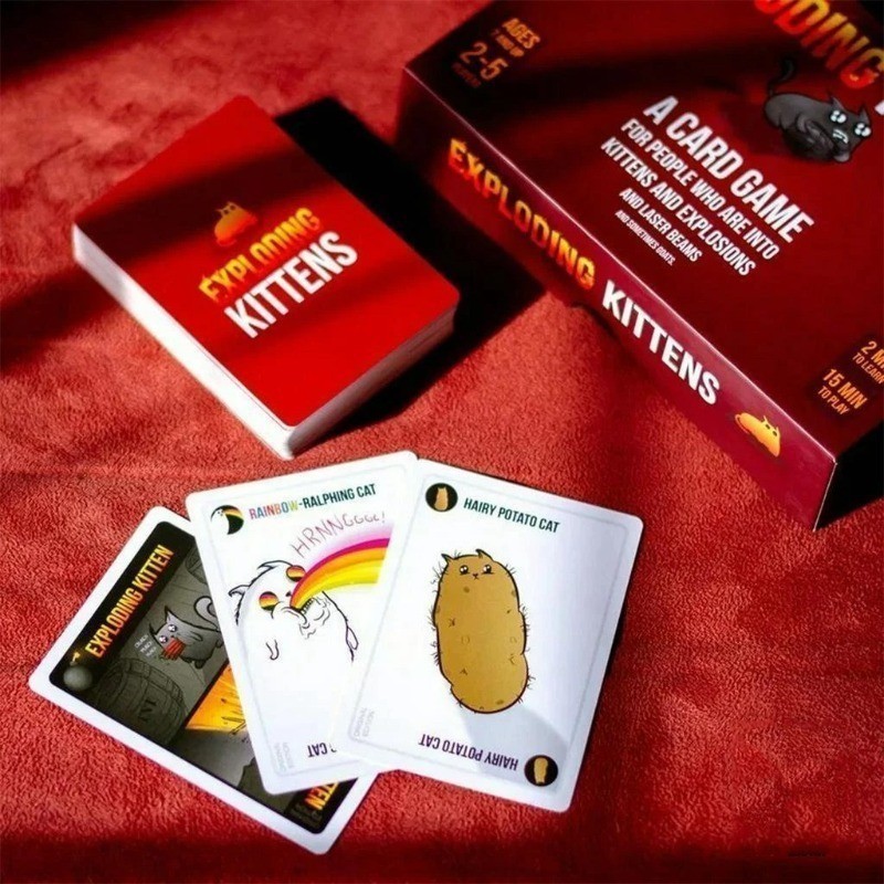 Exploding Kittens Cat Bomb Board Game Multiplayer Party Board Game Fun ...
