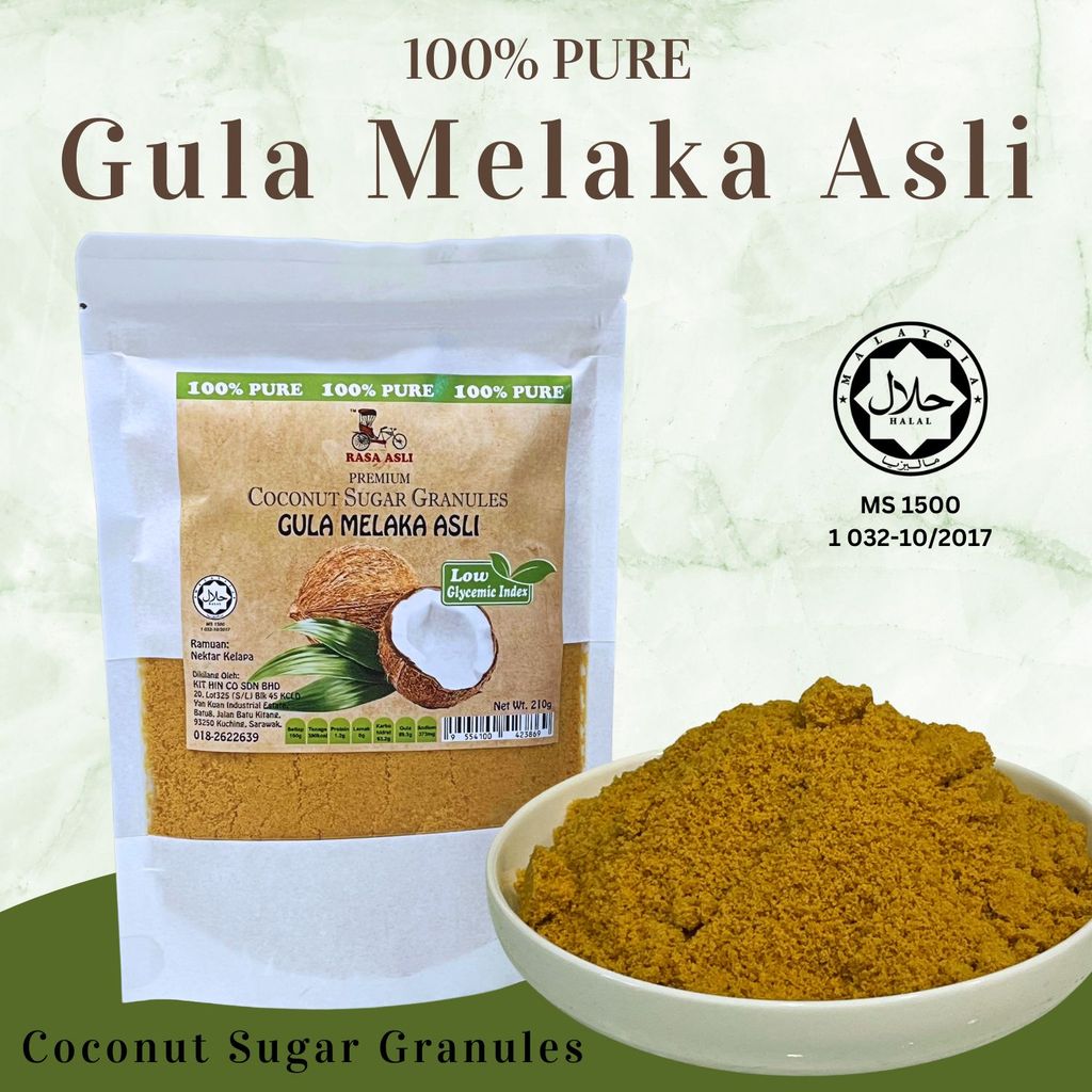 Rasa Asli Premium Gula Melaka Asli Granules 210g | Halal Certified | 椰糖 ...
