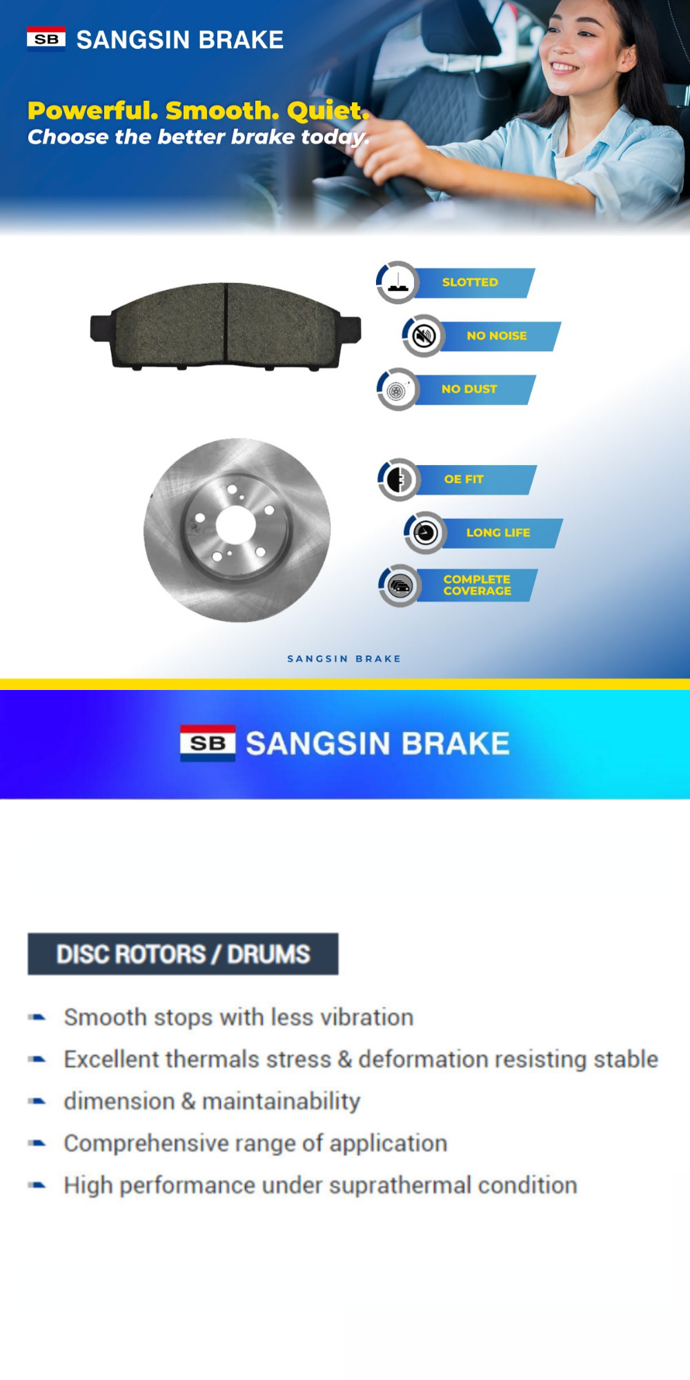 SANGSIN Brake Disc Rotor Front For Toyota Vios NCP93 NCP150 NSP151 E/J ...