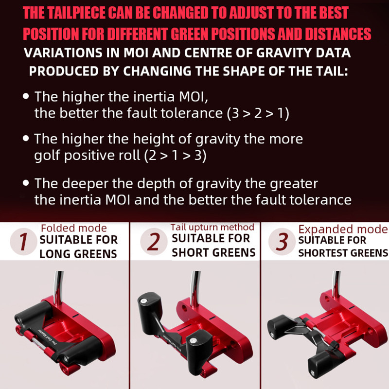 PGM TUG049 Adjustable Head Golf Putter, New Transformable Design, Ultra ...