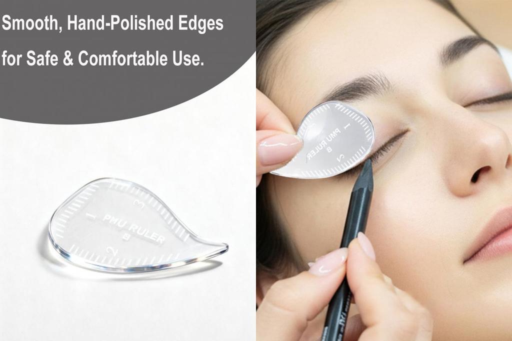 redbuild| Eyebrow Mapping Tool Two-in-one Brow Ruler Teardrop-shaped ...