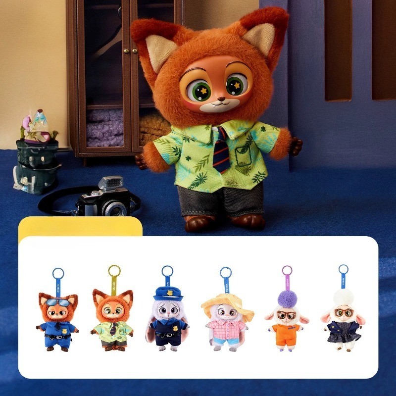 Zootopia 2 Judy Rabbit Nick Fox Mystery Box Plush Vinyl Keychain Blind ...