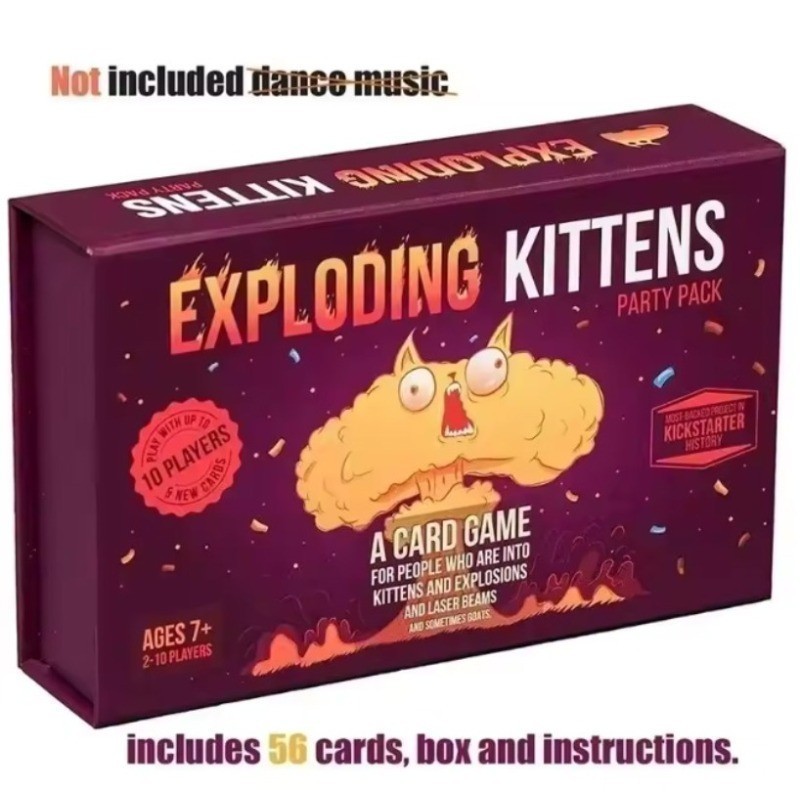 Exploding Kittens Cat Bomb Board Game Multiplayer Party Board Game Fun ...