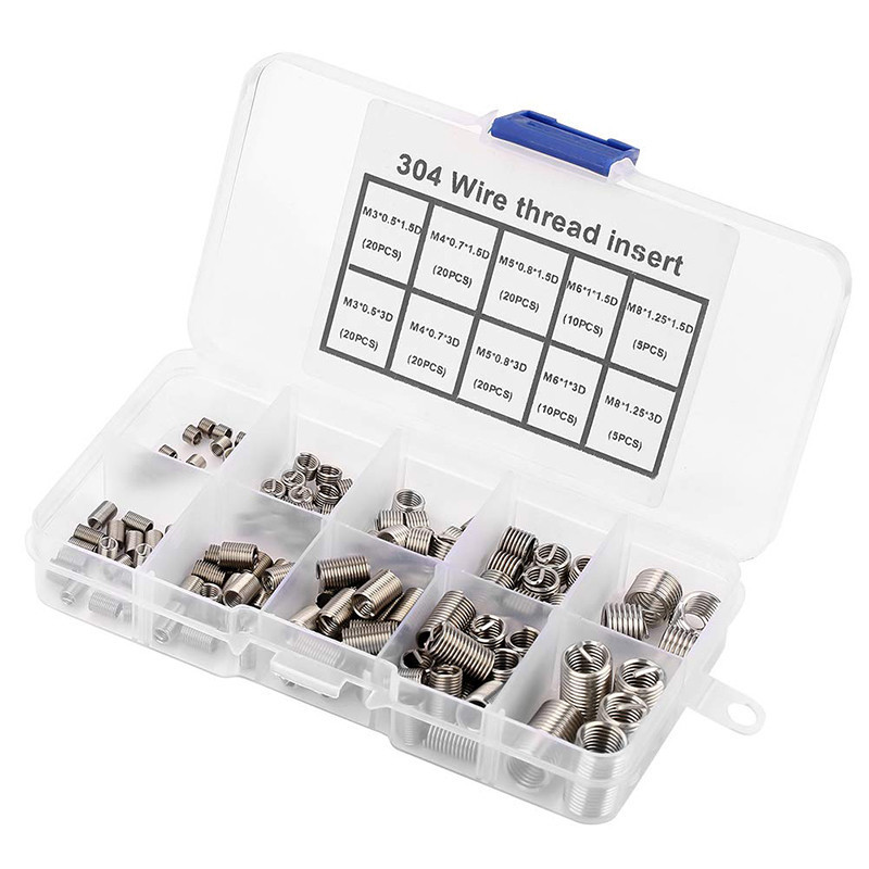 【150pcs】M3 M4 M5 M6 M8 Stainless Steel Helicoil Thread Insert Repair ...
