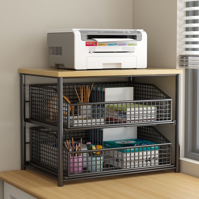 M HOT!! Printer Storage Rack Office Supplies Document Placement Rack ...
