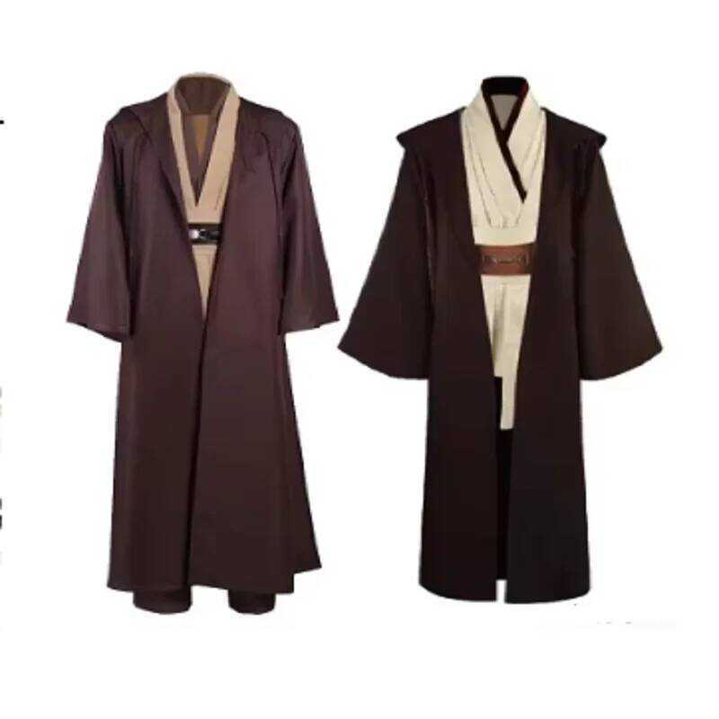 Obi-Wan Kenobi Jedi Cosplay Costume with Accessories - Includes Coat ...