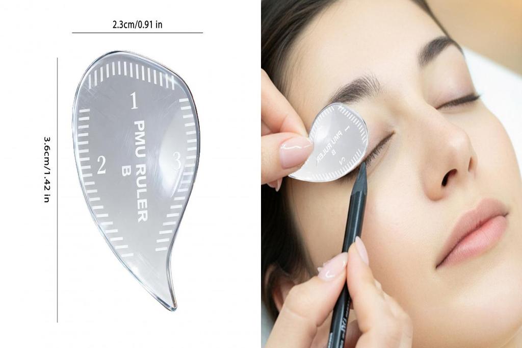 redbuild| Eyebrow Mapping Tool Two-in-one Brow Ruler Teardrop-shaped ...