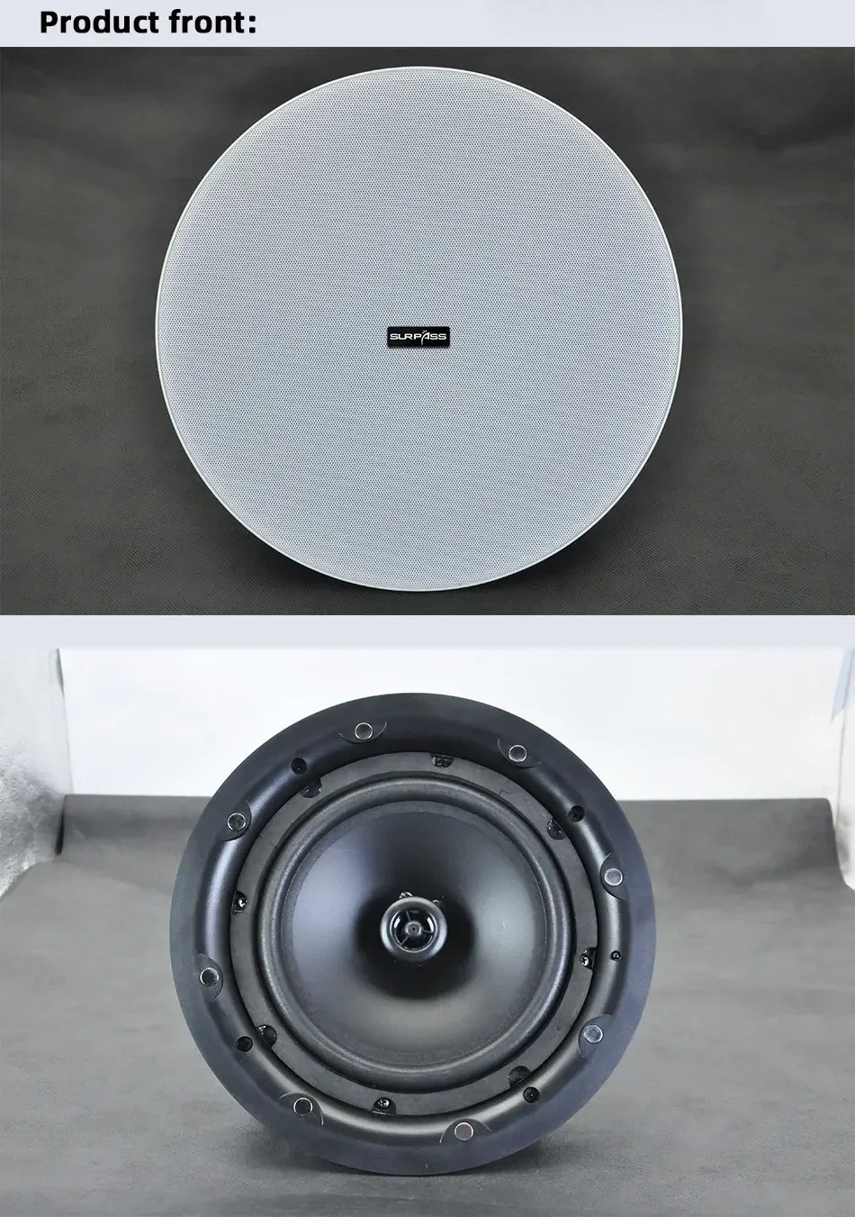 Home Audio System 8 Inch 40W Bluetooth Frameless Coxial Ceiling Speaker ...