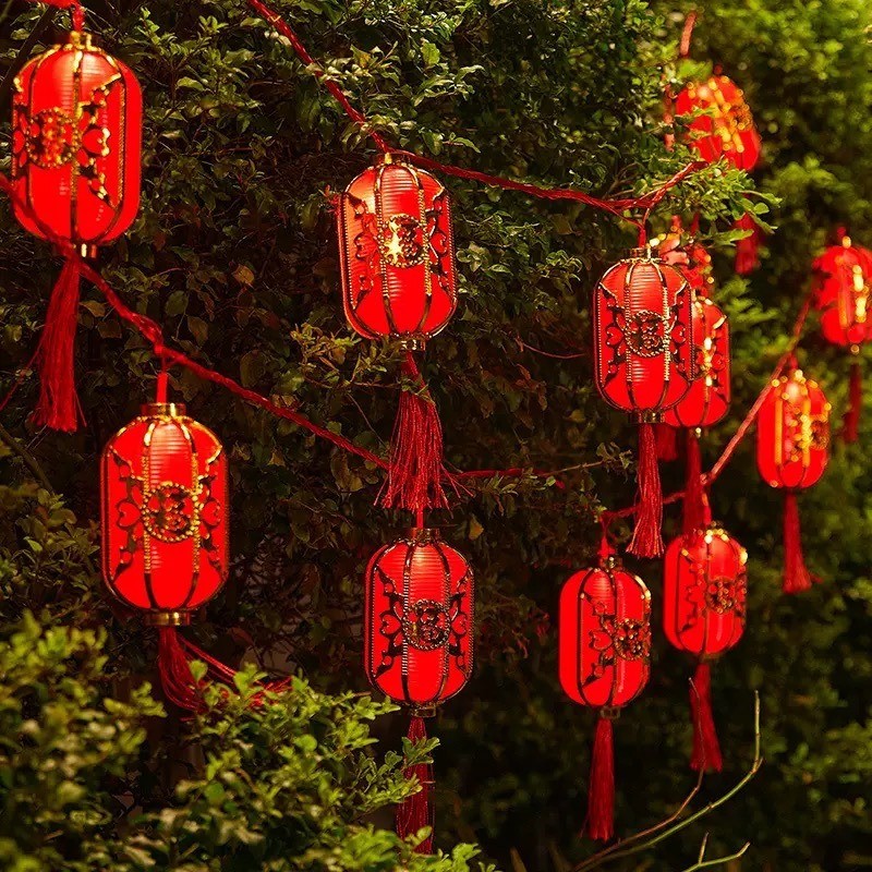 燈籠 新年 2026 New Year Red Lantern Plating Lanterns 太阳能灯笼 Lampu Raya Solar ...