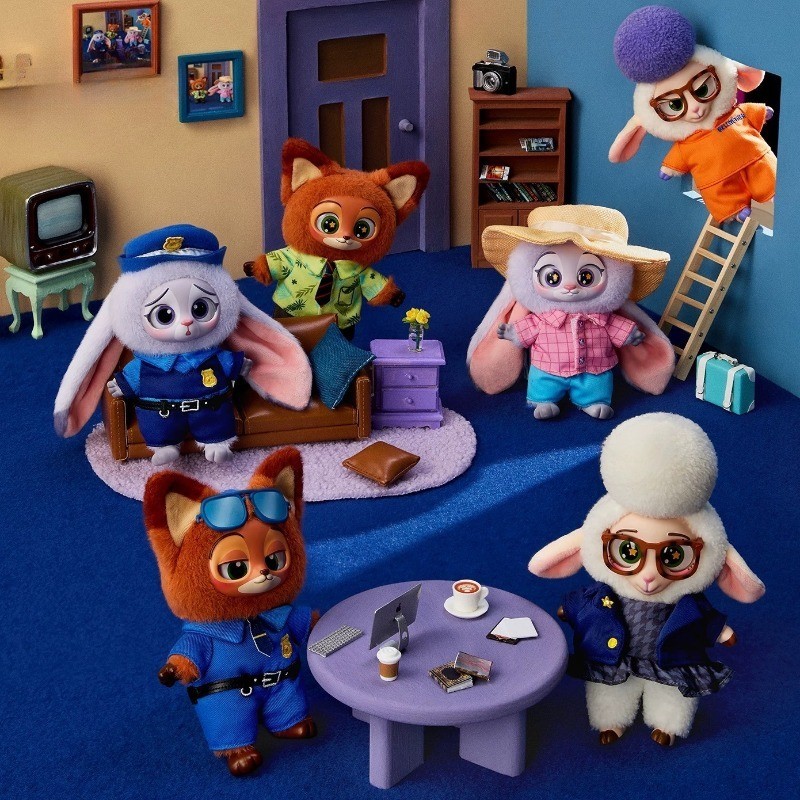 Zootopia 2 Judy Rabbit Nick Fox Mystery Box Plush Vinyl Keychain Blind ...