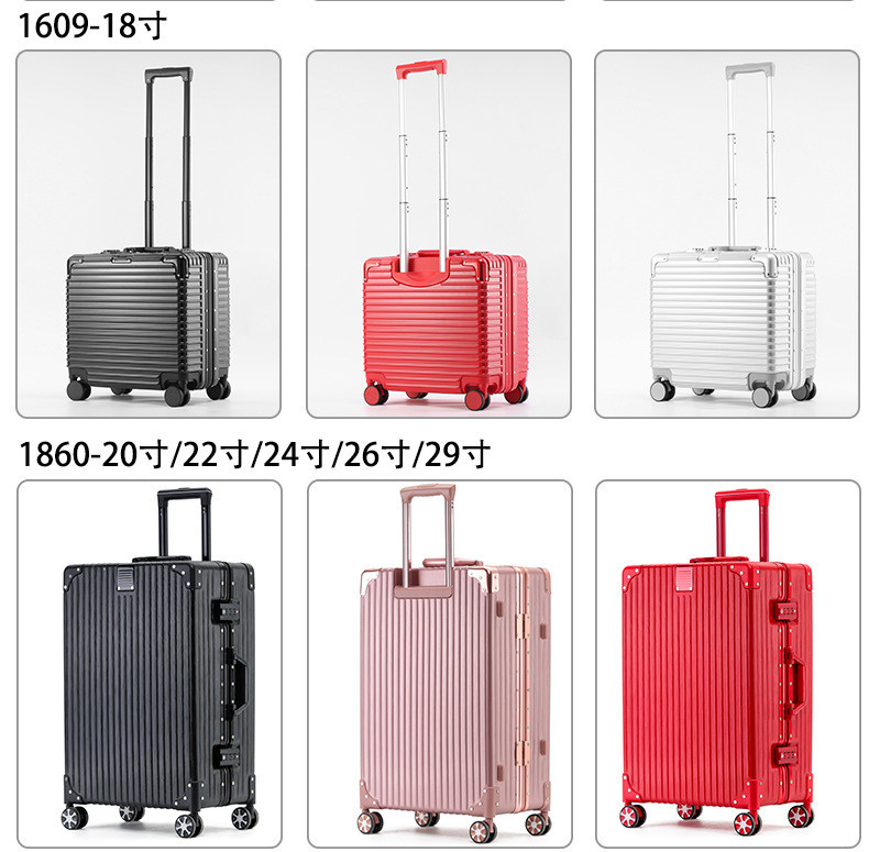 Aluminum Frame Luggage Enterprise Gift uv Printing logo Suitcase Mute ...