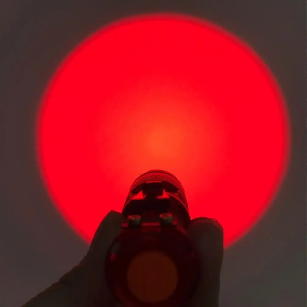 Alonefire SK68 Zoom Red Light Mini Flashlight Bees Fishing Blood ...