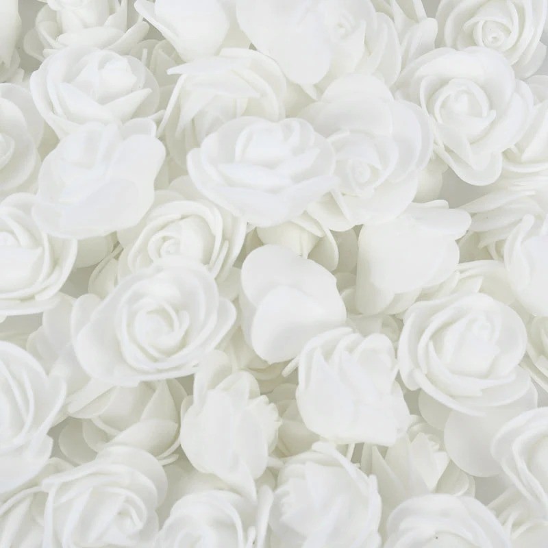 50/100 Pc 3.5 cm Foam Rose Head Artificial Flower for Wedding Home ...