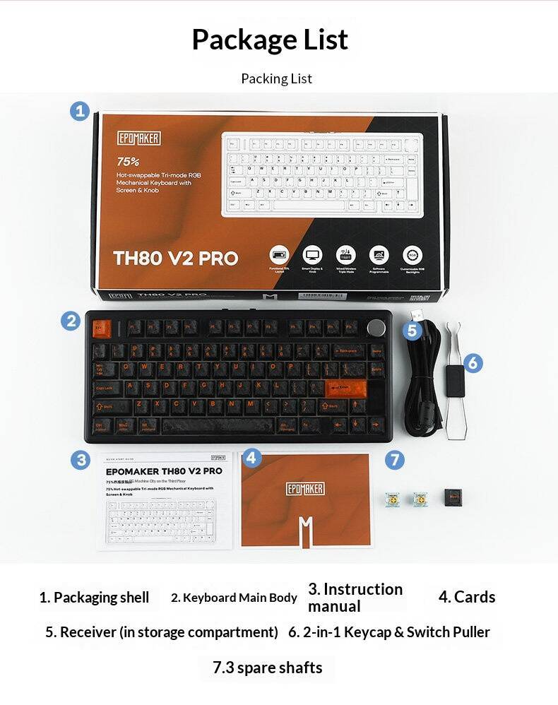 EPOMAKER TH80 V2 Pro Customized mechanical keyboard Bluetooth, wired ...