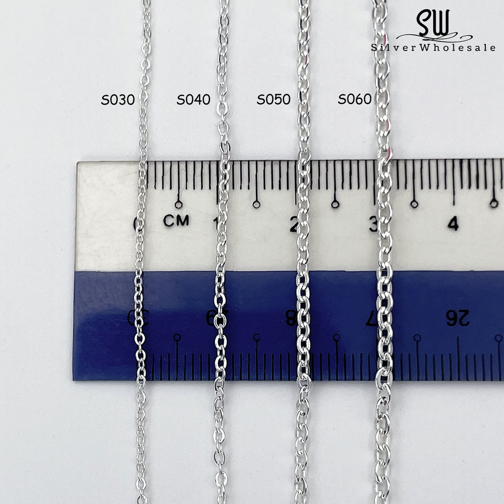 💥READY STOCK💥 925 Sterling Silver Simple Plain Polo Chain Necklace ...