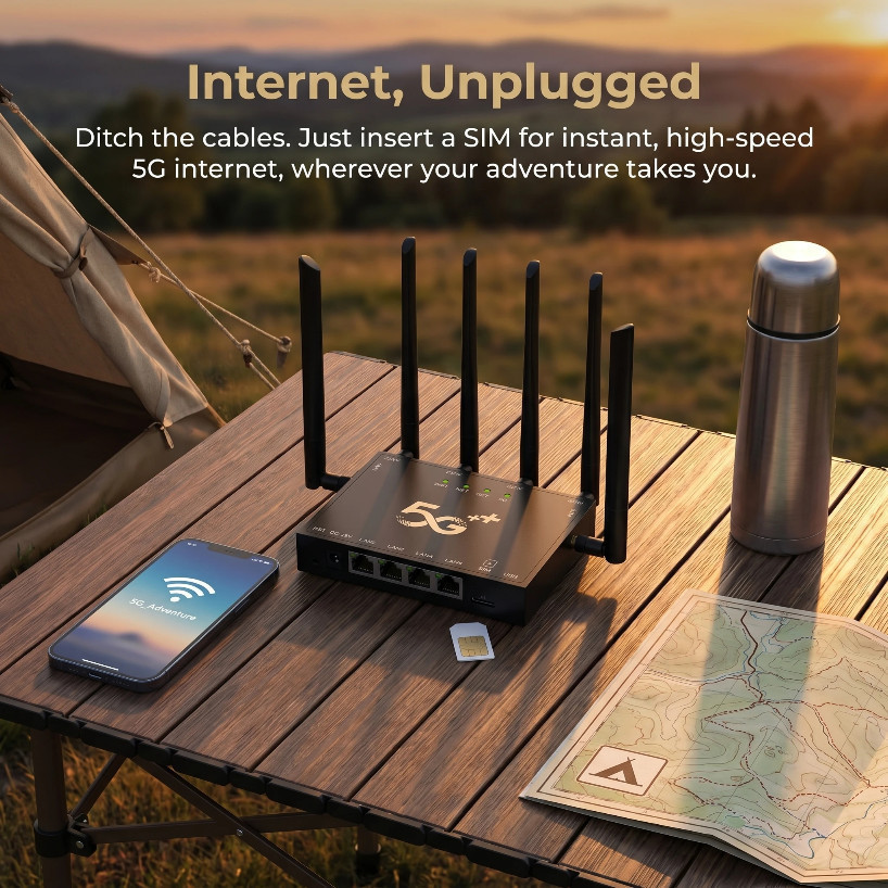 WiFi6 Modem Unlimited Data Hotspot Wireless Router WiFi 5G All Operator ...
