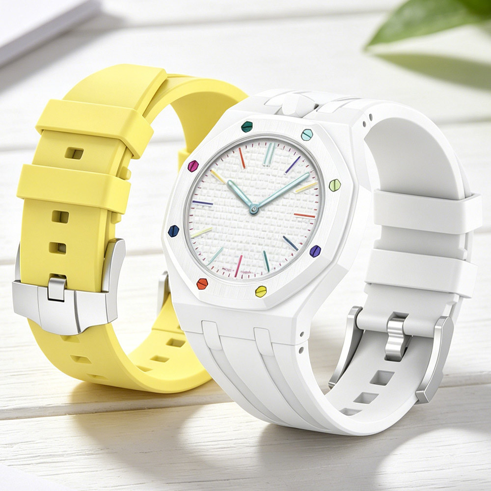 Integrated Silicone Band+PC Case for Swatch X AP Royal Pop Pocket Watch ...