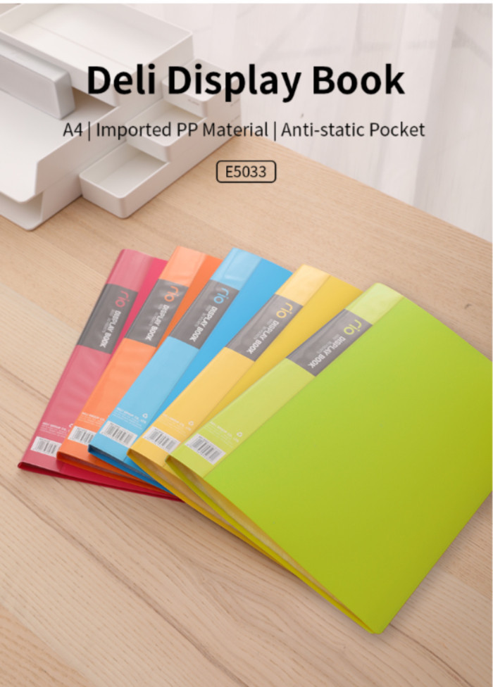 Deli [Per Book] Buku Fail A4 Display Book Rio Series 30/40 Pockets ...