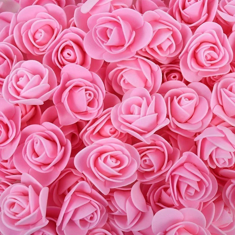 50/100 Pc 3.5 cm Foam Rose Head Artificial Flower for Wedding Home ...