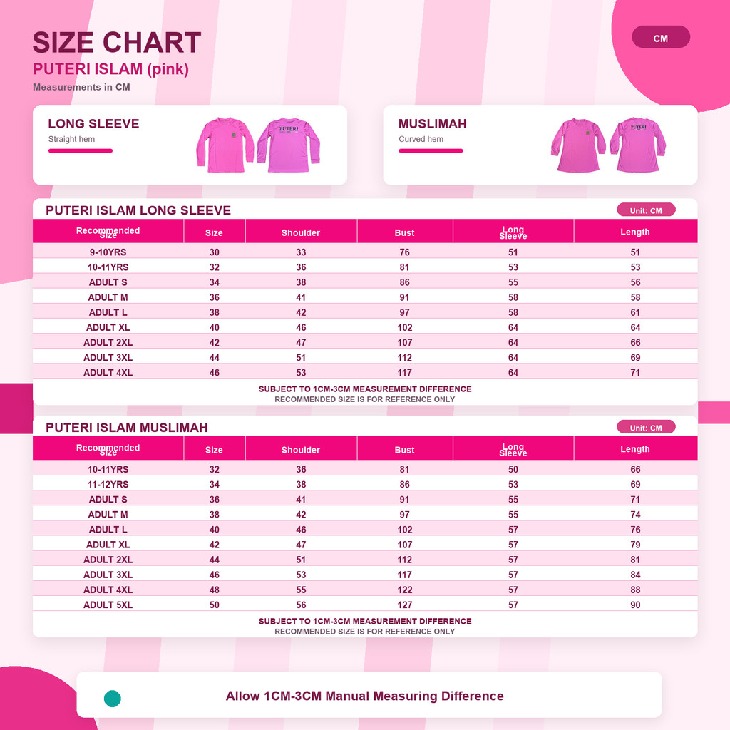 PERSATUAN PUTERI ISLAM MUSLIMAH LONG SLEEVE T-SHIRT PPIM PINK BAJU ...
