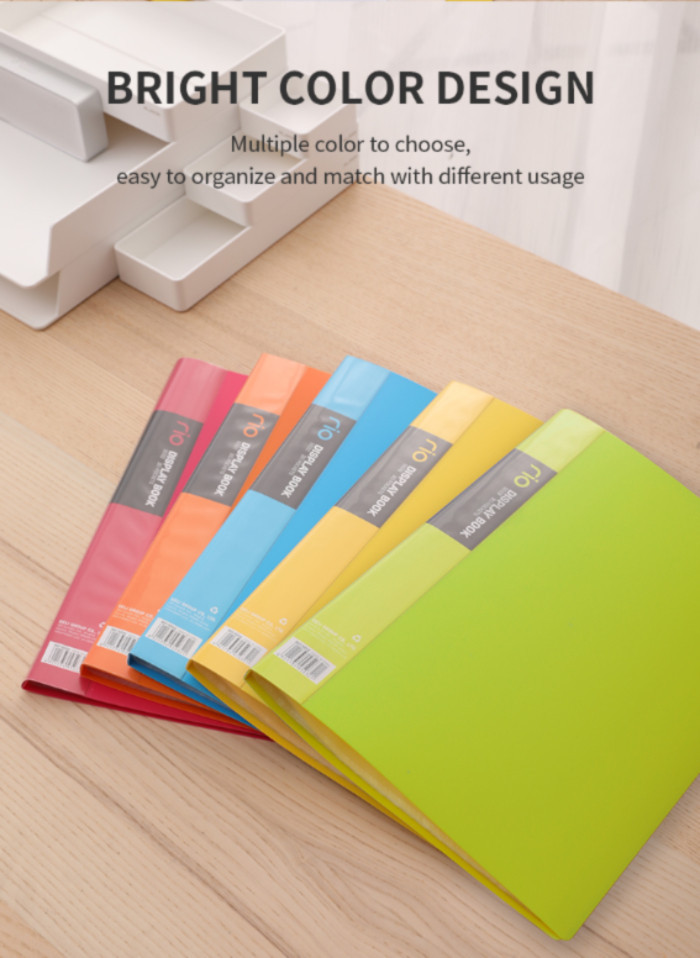 Deli [Per Book] Buku Fail A4 Display Book Rio Series 30/40 Pockets ...