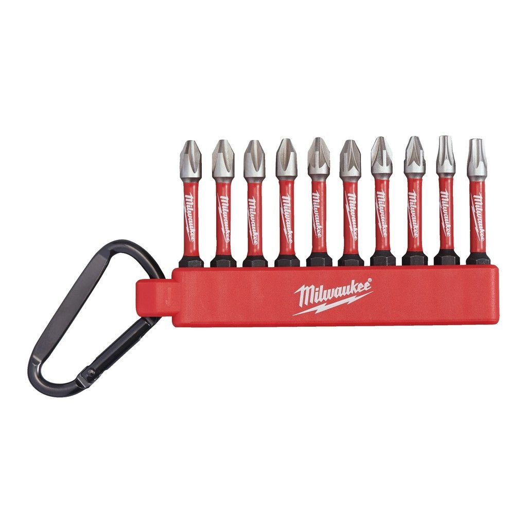Milwaukee SHOCKWAVE Impact Wave Screw Drill Bits Lock Set 10 pcs Holder ...
