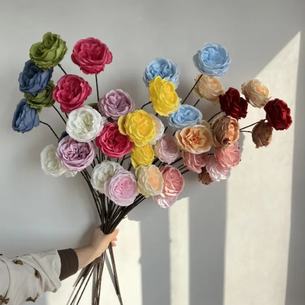 Artificial David Austin Rose English Rose 2 & 3 Head Silk Flowers for ...