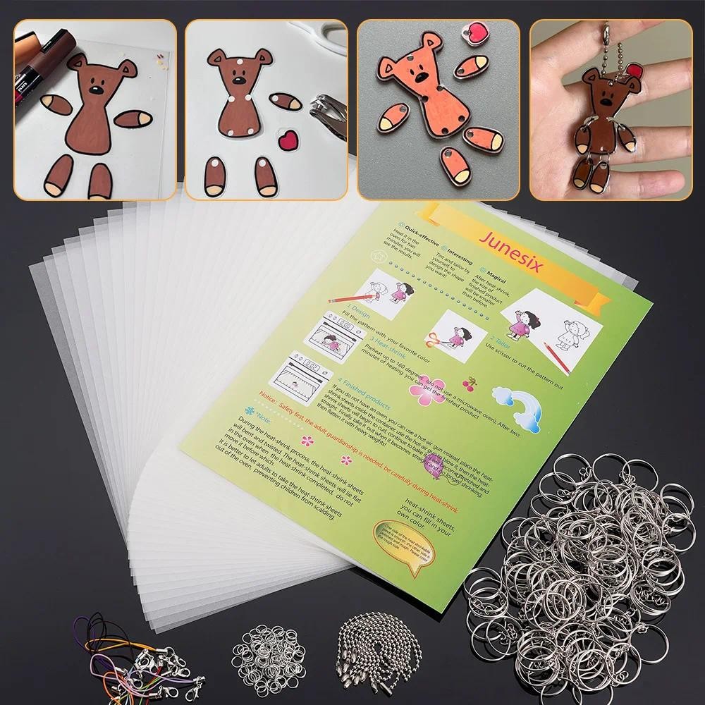 【Full Set】Shrink Paper With Key Chain 145/198Pcs Heat Shrink Plastic ...