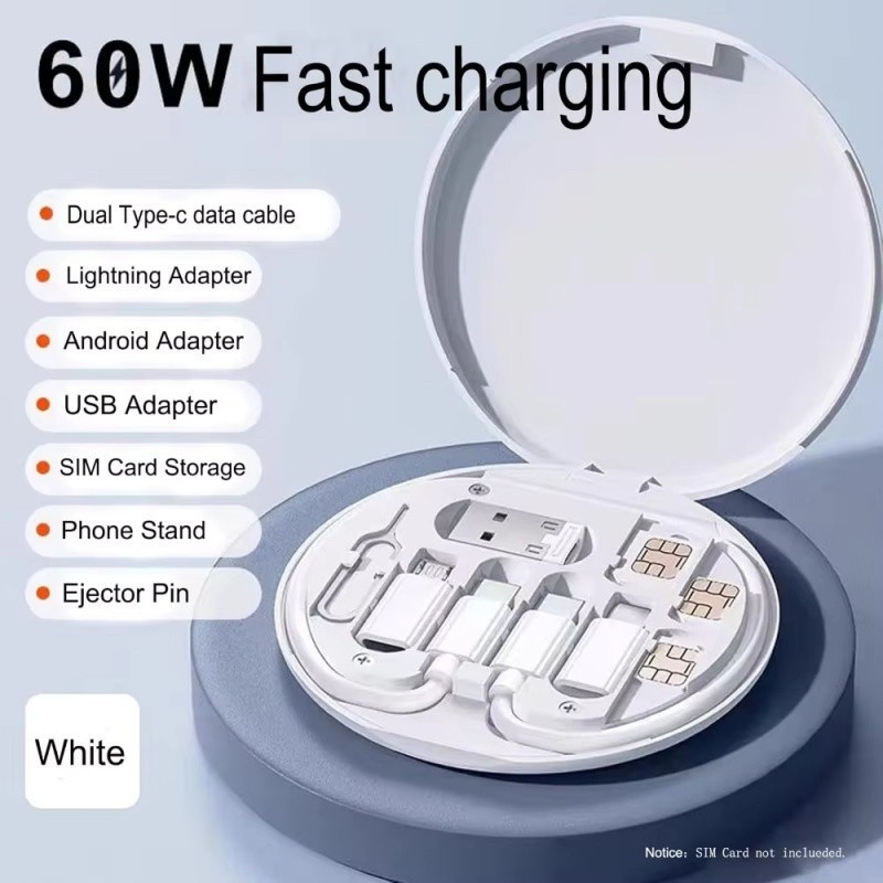 5 in 1 Multifunctional 60W USB Data Cable with Fast Charging and ...