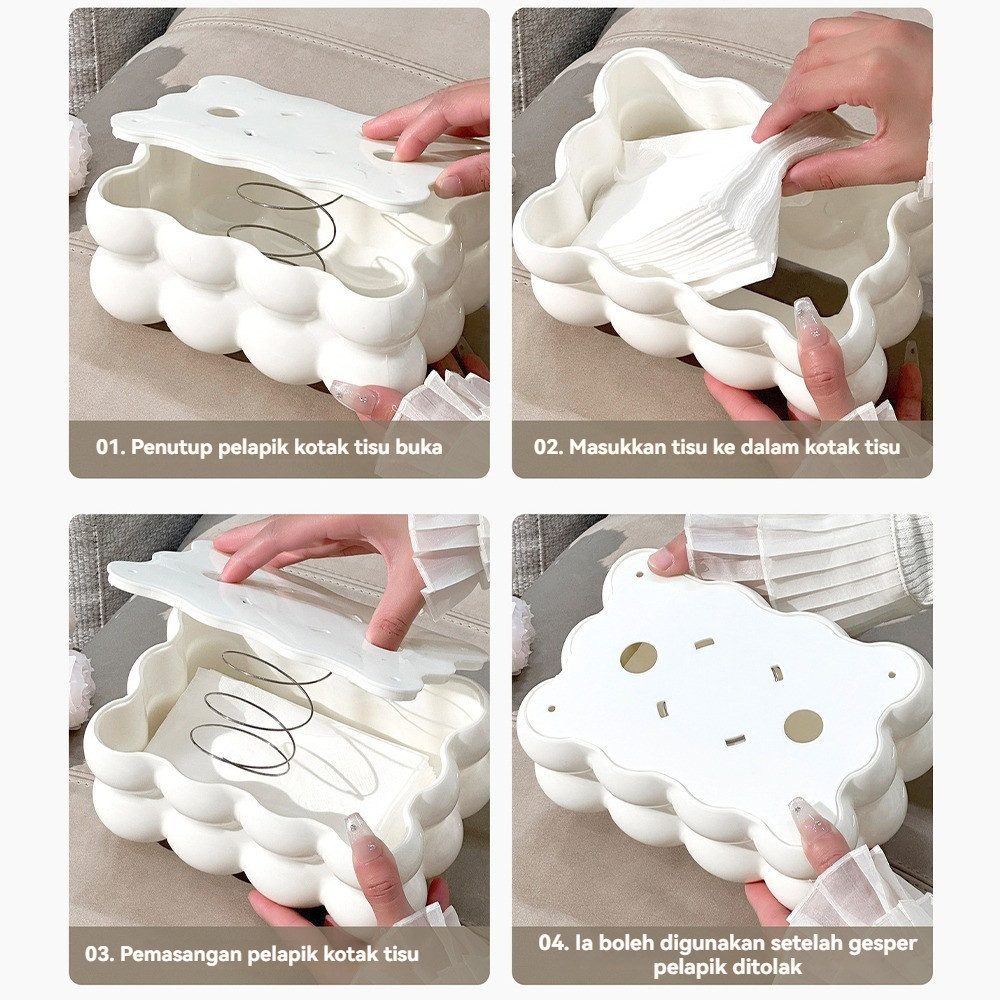 Cute Plastic Spring Loaded Tissue Box Ideal for Home & Office | Shopee ...