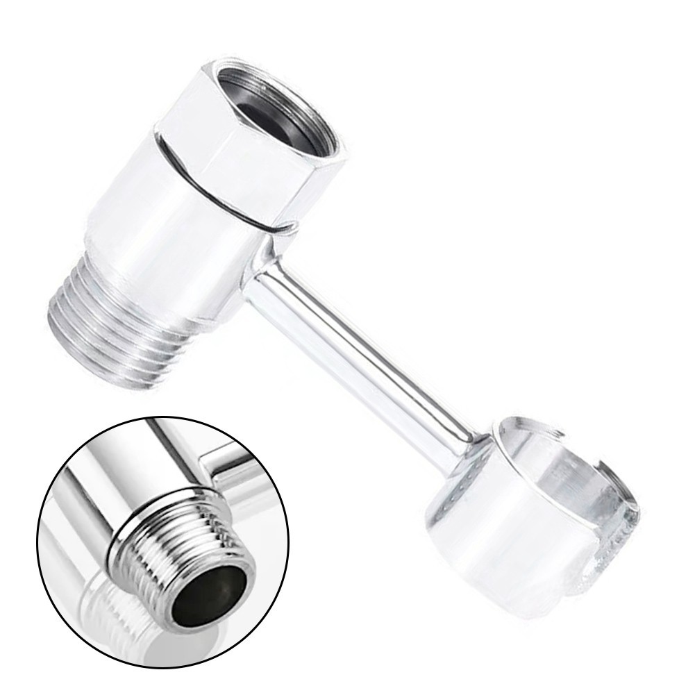 360° Rotatable Shower Arm Extension – All-Metal Adapter, G1/2" Thread, Space-Saving For Bathroom
