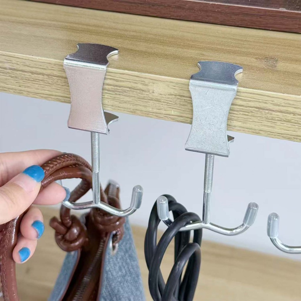 Non Drilling Double Head Table Edge Hook - Portable Movable Kitchen ...