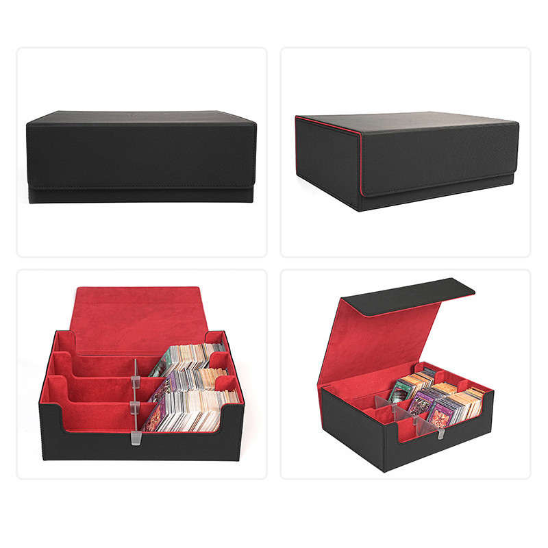 Card Storage Box PU Leather Card Storage Case with Dedicated Card ...