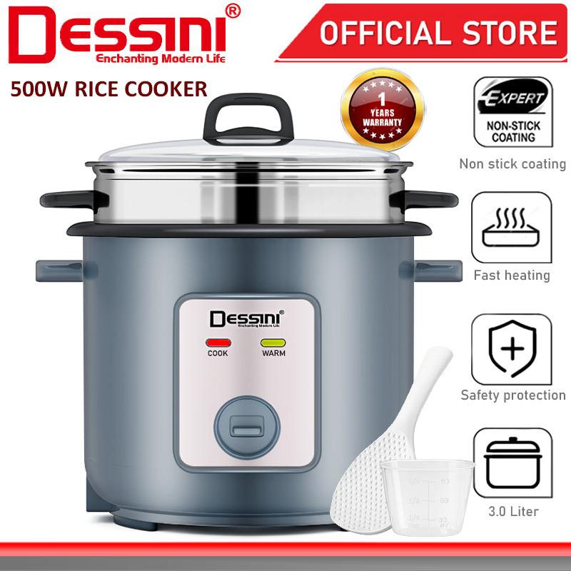 DESSINI ITALY 3.0L Electric Rice Cooker Non Stick Aluminium Inner Pot ...