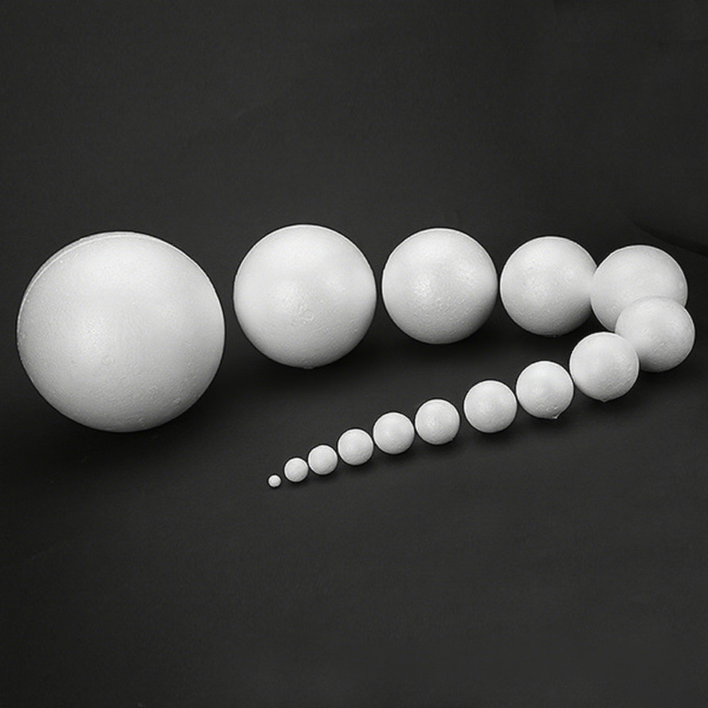 Round Styrofoam Balls Christmas White Artificial Foam Craft Balls DIY ...