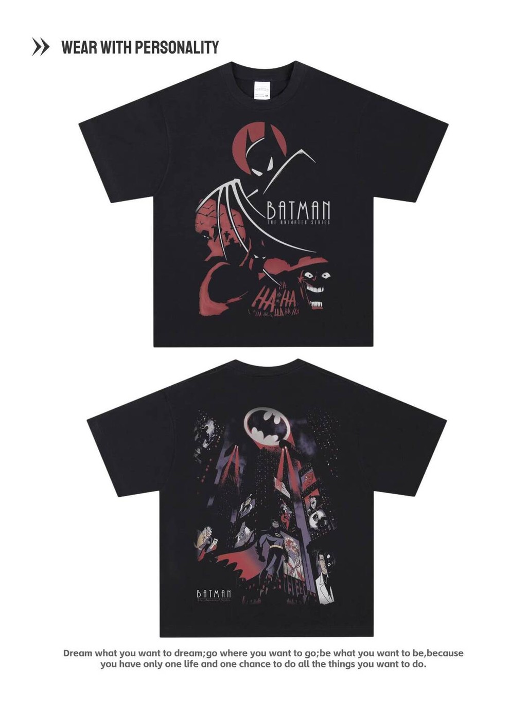 Batman Anime Collaboration Bruce Wayne Short Sleeve DC Movie ...